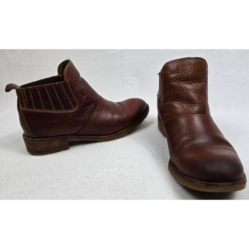 Sofft Bellis Brown Leather Short Ankle Boots Women Size 8.5